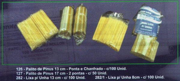 Palito de Pinus 13cm Ponta e Chanfrado c/ 100 unidades